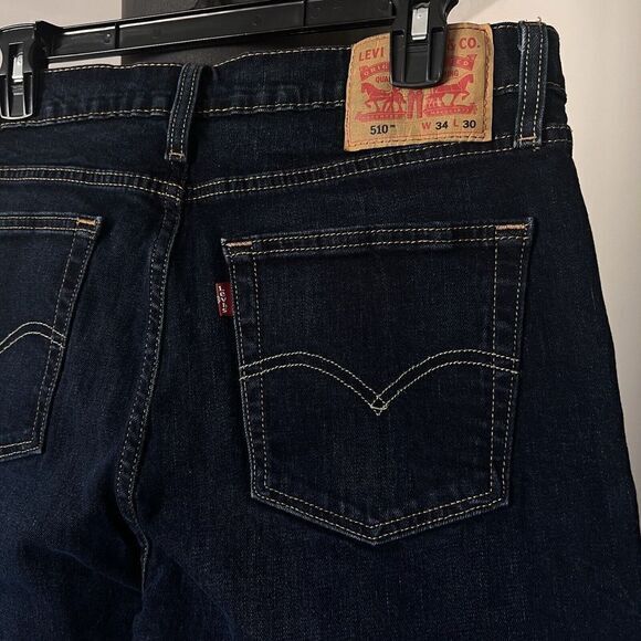 LEVI'S 510 Men's Jeans Stretch Blue 5 Pockets 99% Cotton Pre-owned Made in Egypt - Picture 16 of 16